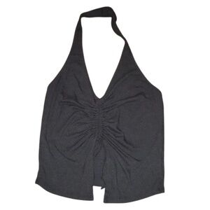 EUC- Black Neck Crop Top
